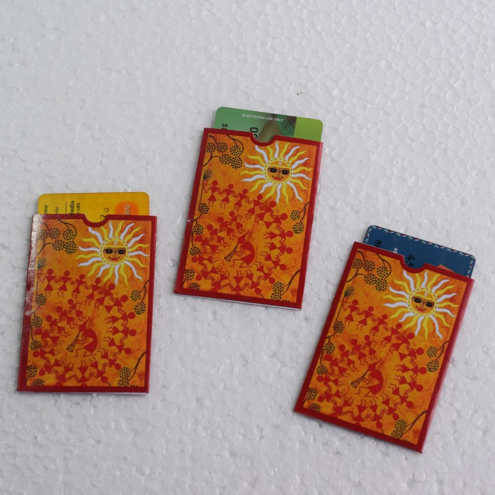 Paper Wallet/ Warli Painting Debit Card Cover/Credit Card Holder/ATM Card Holder /Business Card Wallet/ Handmade Card Wallet - Image 3