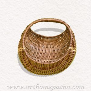 Cane Round Puja Basket | Chand basket | Moon Basket | Wicker Chand Hamper | Fruit Basket