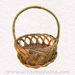 Cane Round Puja Basket | Fruit Basket