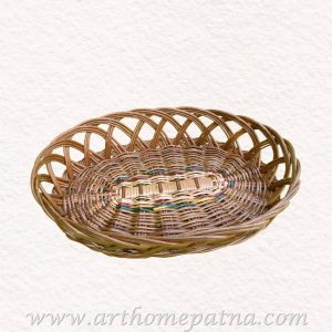 Oval Shape Cane Bamboo Multipurpose Handmade Eco Friendly Basket | Fruit Vegetable Tray | Hamper Packing Basket