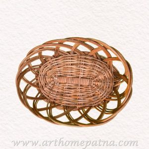 Oval Shape Cane Bamboo Multipurpose Handmade Eco Friendly Basket | Fruit Vegetable Tray | Hamper Packing Basket