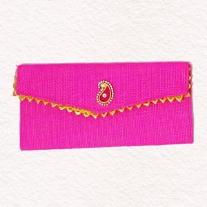 10 Magenta Designer Jute Envelopes, Shagun Money Envelopes, Cash Holder, Gift Money Envelopes