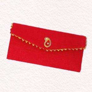 10 Red Designer Jute Envelopes, Shagun Money Envelopes, Cash Holder, Gift Money Envelopes