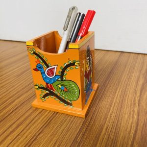 Table Organizer Accessories, Wooden Desk Organize, Tikuli Painting, MDF Pen Holder, Office Supplies Holder
