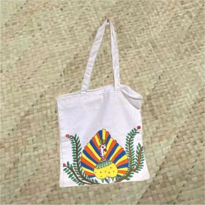 Women Tote Madhubani Or Mithila | Hand Painted | Canvas Tote Bag For Women And Girls