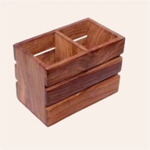 Wooden Cutlery Holder/Storage Box Multipurpose Stand/Organizer Stand For Kitchen