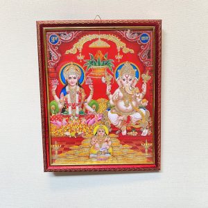 Laxmi Ganesh Religious Frame | Laxmi Ganesh Photo Frame | God Photo Frame | For Diwali Pooja Religious Frame