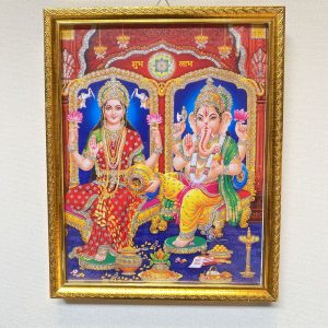 Laxmi Ganesh Religious Frame | Laxmi Ganesh Photo Frame | God Photo Frame | For Diwali Pooja Religious Frame