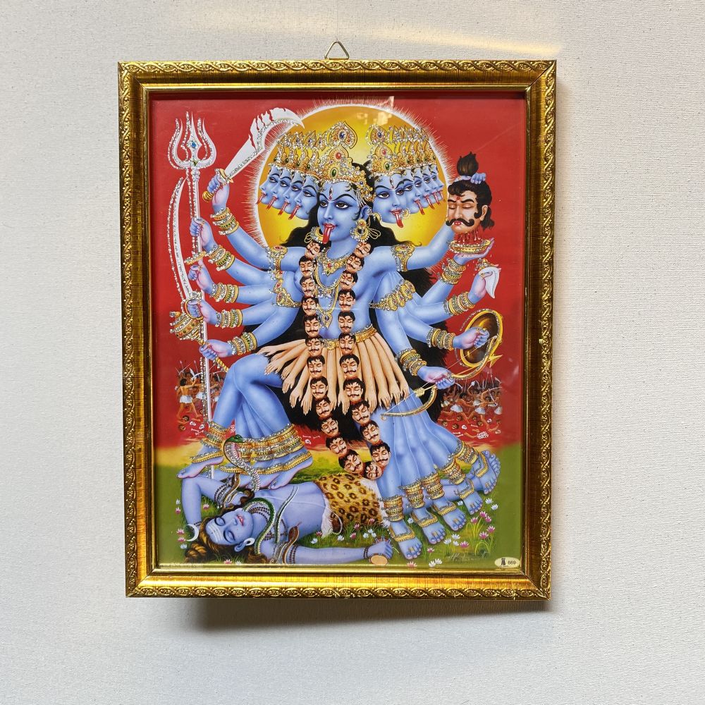 Kali & Shiv Religious Frame | Kali & Shiv Photo Frame | God Photo Frame | For Diwali Pooja Religious Frame