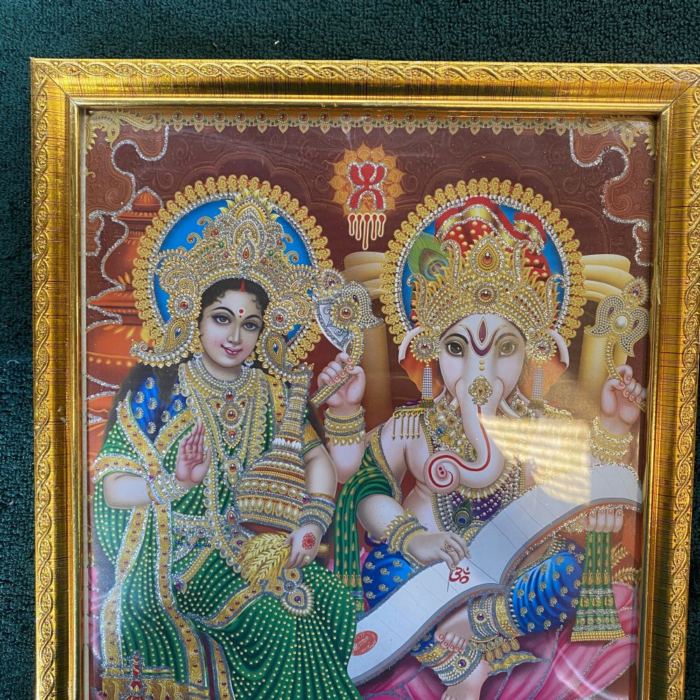 Laxmi Ganesh Religious Frame | Laxmi Ganesh Photo Frame | God Photo Frame | For Diwali Pooja Religious Frame - Image 6