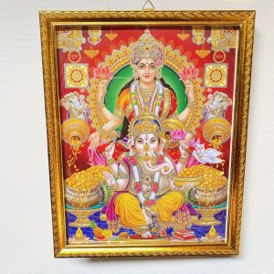 Laxmi Ganesh Religious Frame | Laxmi Ganesh Photo Frame | God Photo Frame | For Diwali Pooja Religious Frame
