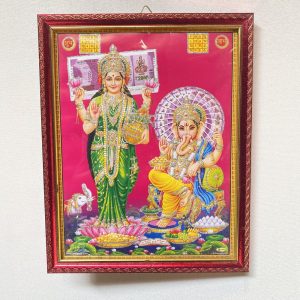 Laxmi Ganesh Religious Frame | Laxmi Ganesh Photo Frame | God Photo Frame | For Diwali Pooja Religious Frame