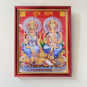 Laxmi Ganesh Religious Frame | Laxmi Ganesh Photo Frame | God Photo Frame | For Diwali Pooja Religious Frame