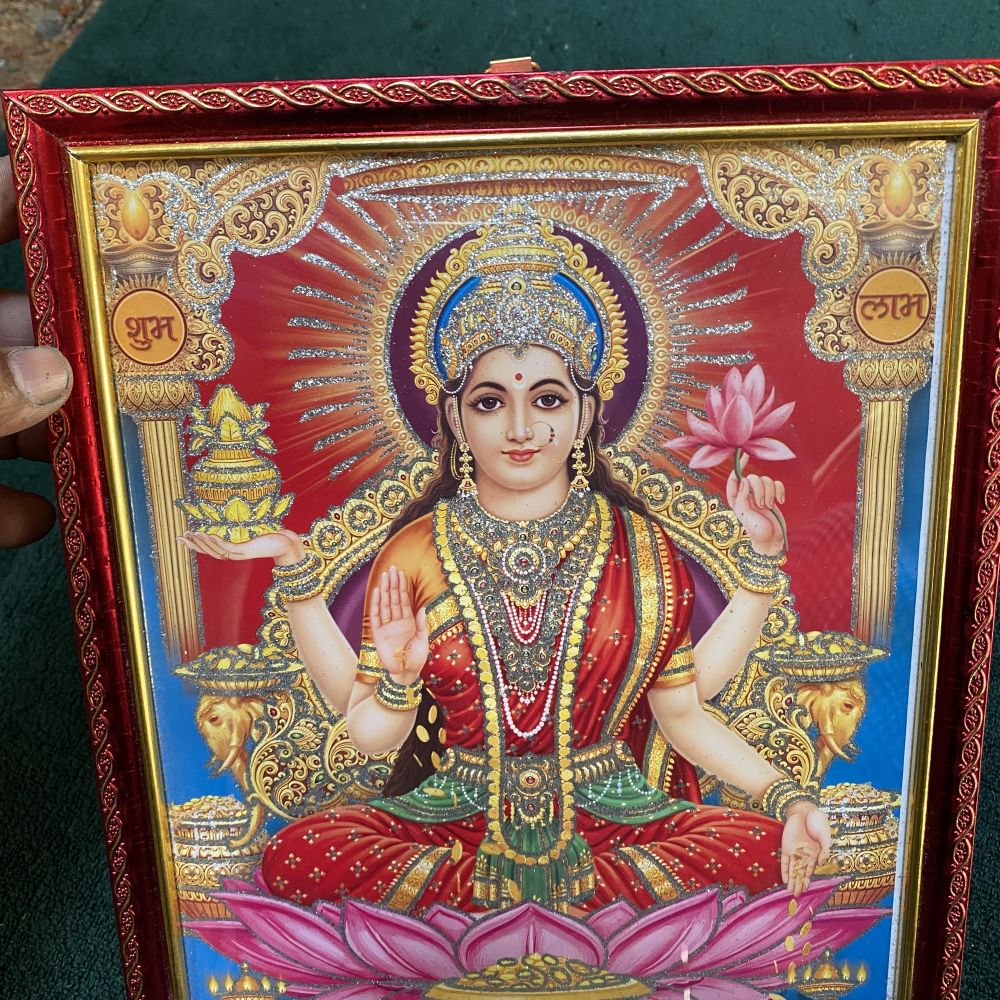 Laxmi Ganesh Religious Frame | Laxmi Ganesh Photo Frame | God Photo Frame | For Diwali Pooja Religious Frame - Image 5
