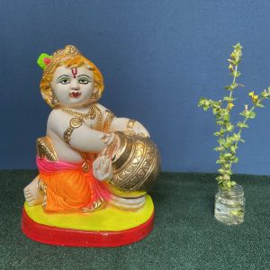 Plaster of Paris Statue & Idols, Art sculpture, Bal Krishna Makhan Chor Idol, Bal Krishna ki Murti