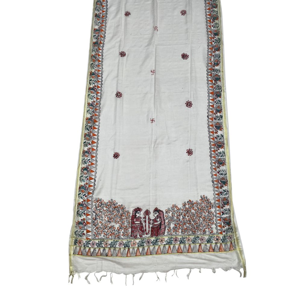 Madhubani hand Painted Dupatta